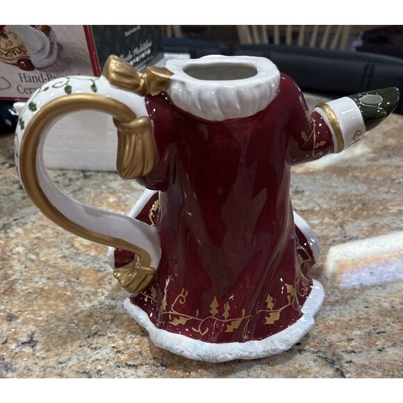 Florida Marketplace Santa Claus Ceramic Tea Pot Hand Painted - Picture 6 of 9